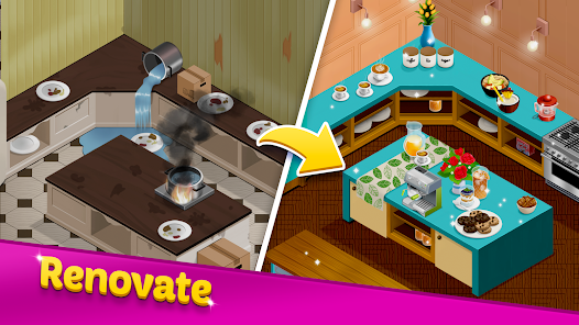 Screenshot 2 for Mansion Cafe Match Love Story MOD APK v4.12 (Unlimited Money) Android