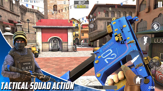 Screenshot 1 for Hazmob FPS Gun Shooting Games MOD APK 2.2.7 (Mega Menu Ammo) Android