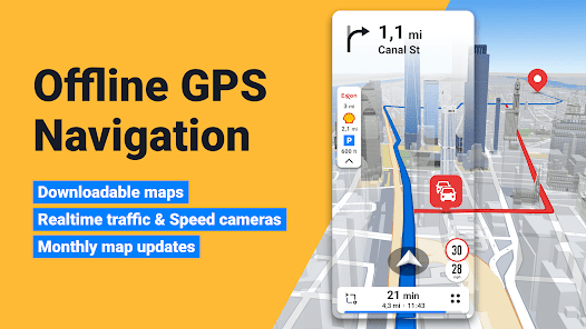 Screenshot 1 for Sygic GPS Navigation Maps Mod APK 24.7.2 (Premium) Android