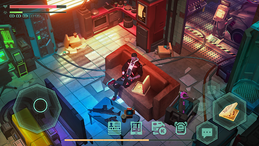 Screenshot 2 for Cyberika Action Cyberpunk RPG APK 1.2.1 Android
