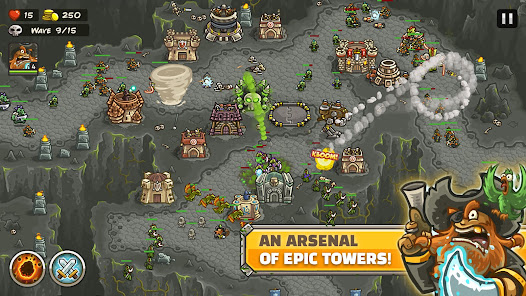 Screenshot 5 for Kingdom Rush Frontiers TD MOD APK 6.1.24 (Unlimited Diamonds Unlocked) Android