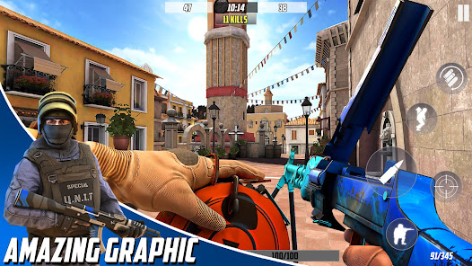 Screenshot 4 for Hazmob FPS Gun Shooting Games MOD APK 2.2.7 (Mega Menu Ammo) Android