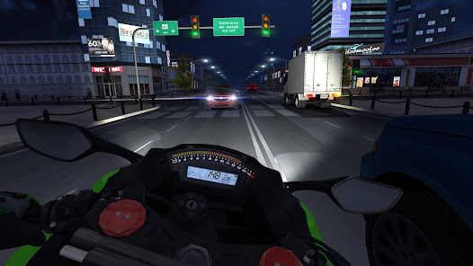 Screenshot 3 for Traffic Rider MOD APK 1.99b (Unlimited Money Menu) Android