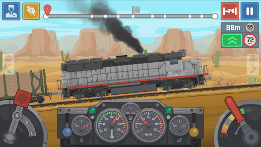 Screenshot 1 for Train Simulator Railroad Game MOD APK 0.6.0 (Unlimited Money) Android