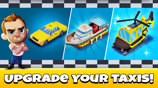 Screenshot 2 for Idle Taxi Tycoon MOD APK 1.22.0 (Unlimited Money) Android