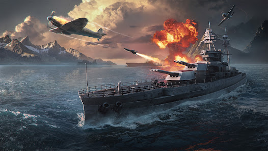 Navy War Modern Battleship MOD APK 5.05.09 (No Skill CD) Android screenshot