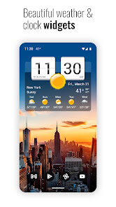 Screenshot 1 for Sense Flip Clock Weather APK v7.09.1 (Premium) Android
