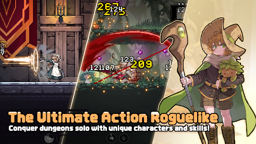 Screenshot 1 for Dungeon Slasher Roguelike MOD APK 0.737.4 (Damage Multiplier God Mode) Android