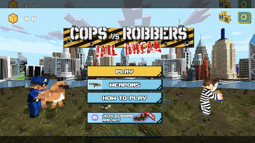 Screenshot 1 for Cops Vs Robbers Jailbreak MOD APK v1.144 (Unlimited Money Unlocked Weapon) Android