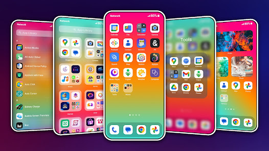 Screenshot 1 for Phone 15 Launcher OS 17 MOD APK 9.3.0 (Premium Unlocked) Android