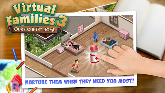 Screenshot 6 for Virtual Families 3 MOD APK 2.1.24 (Unlimited Coin Food) Android