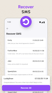 Screenshot 2 for Recover Deleted Messages MOD APK 22.6.6 (Premium Unlocked) Android
