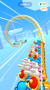 Screenshot 2 for Runner Coaster MOD APK 2.5.2 (Unlimited Money) Android