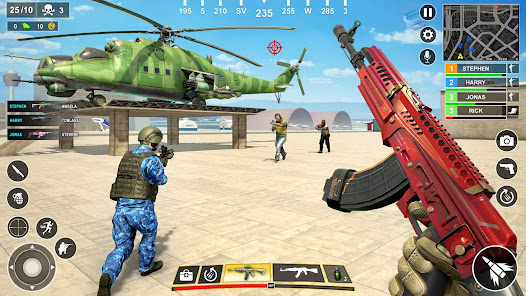 Screenshot 2 for Anti-Terrorist Shooting Game MOD APK 4.8 (God Mode Dumb Enemy) Android