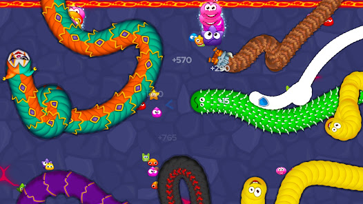 Screenshot 1 for Worm Hunt Snake game iO zone MOD APK 3.8.2 (Unlimited Money) Android