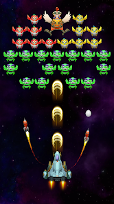 Screenshot 4 for Galaxy Attack Chicken Shooter MOD APK 20.1 (Unlimited Gold) Android