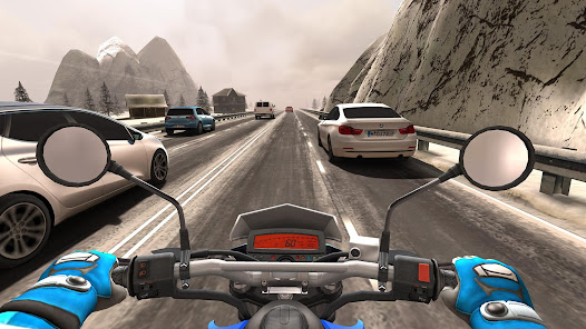 Screenshot 2 for Traffic Rider MOD APK 1.99b (Unlimited Money Menu) Android