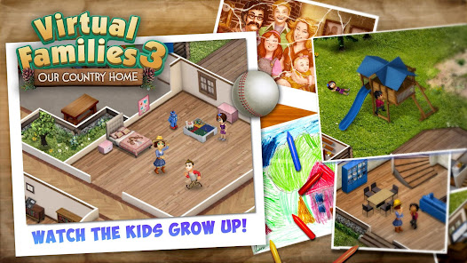 Screenshot 3 for Virtual Families 3 MOD APK 2.1.24 (Unlimited Coin Food) Android