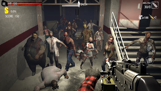 Screenshot 2 for Zombie Hunter D Day 10Mil MOD APK 1.0.905 (One Hit God Mode) Android
