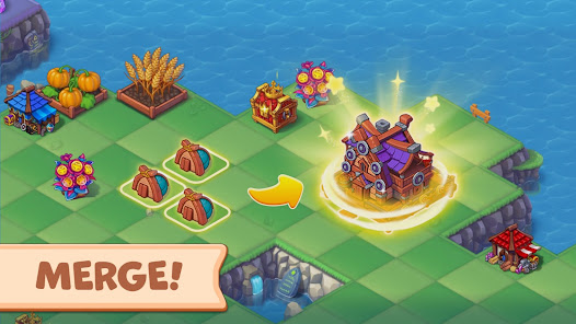 Screenshot 1 for Mergest Kingdom Merge game MOD APK 1.369.23 (Unlimited Money) Android