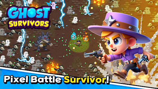Ghost Survivors Pixel Hunt MOD APK 16 (Damage Defense Multiplier God Mode) Android screenshot