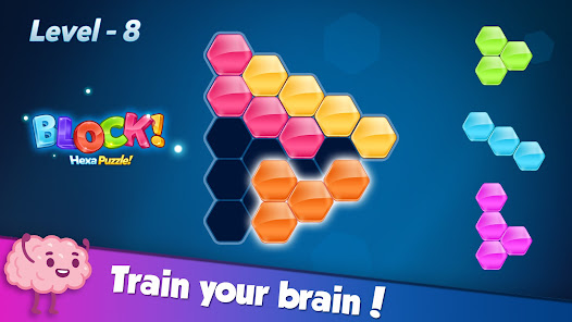 Screenshot 1 for Block Hexa Puzzle MOD APK v24.1017.09 (Auto Win) Android