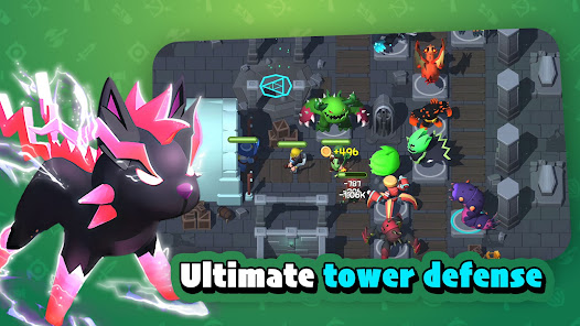 Screenshot 2 for Idle Monster TD Evolved MOD APK 74.1.0 (One Hit Kill) Android