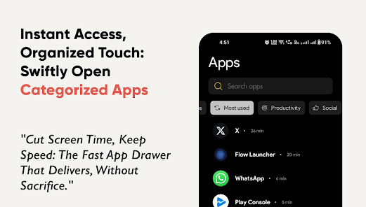 Screenshot 7 for Flow Productivity Launcher MOD APK 18.7 (Premium Unlocked) Android