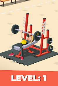 Screenshot 1 for Idle Fitness Gym Tycoon Game MOD APK 1.7.5 (Unlimited Money) Android
