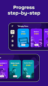 Screenshot 3 for Simply Piano Learn Piano Fast MOD APK 7.22.3 (Premium Unlocked Membership) Android