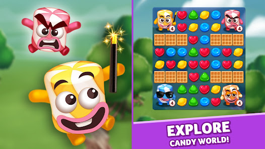 Screenshot 1 for Lollipop Marshmallow Match3 MOD APK 24.0201.00 (Auto Win) Android