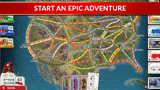 Screenshot 1 for Ticket to Ride MOD APK 1.0.18 (Unlocked All DLC) Android