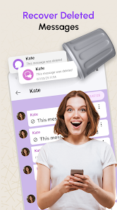 Screenshot 1 for Recover Deleted Messages MOD APK 22.6.6 (Premium Unlocked) Android