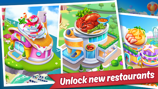 Screenshot 3 for Food Island Cook Restaurant MOD APK 1.0.8 (Unlimited Money Energy) Android