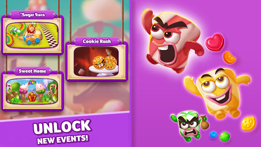 Screenshot 4 for Lollipop Marshmallow Match3 MOD APK 24.0201.00 (Auto Win) Android
