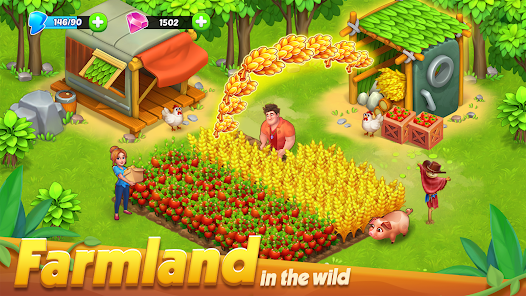 Screenshot 1 for Horizon Island Farm Adventure MOD APK 1.0.6 (Unlimited Diamond Energy) Android