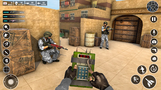 Screenshot 7 for Anti-Terrorist Shooting Game MOD APK 4.8 (God Mode Dumb Enemy) Android
