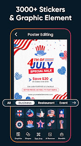 Screenshot 4 for Poster Maker Flyer Maker MOD APK 1.3.3 (Premium Unlocked) Android