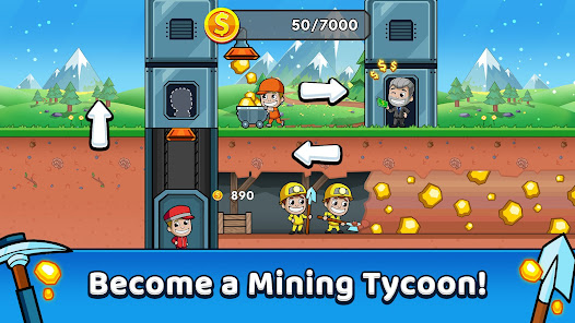 Screenshot 1 for Idle Miner Tycoon Gold Games Mod APK 4.68.0 (money) Android
